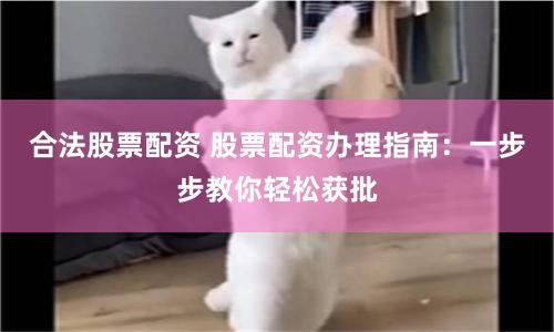 合法股票配资 股票配资办理指南:一步步教你轻松获批